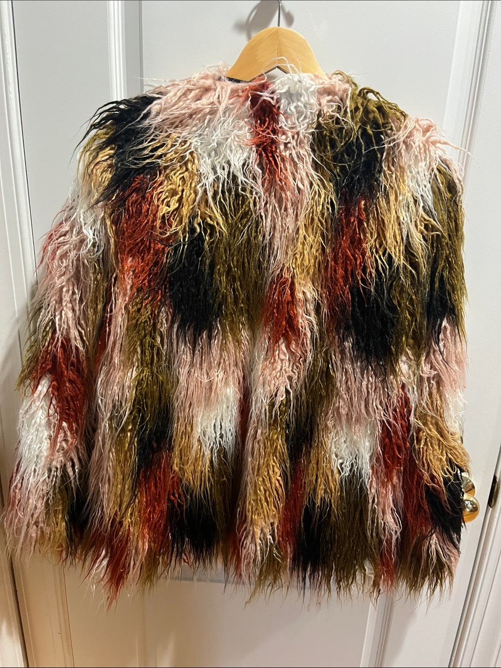 Forever 21 Multicolor Faux Fur Statement Jacket - Pink/Green/Black - Picture 4 of 4